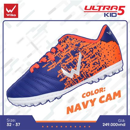 Giầy Bóng Đá Trẻ Em Wika Ultra 5 Navy Cam